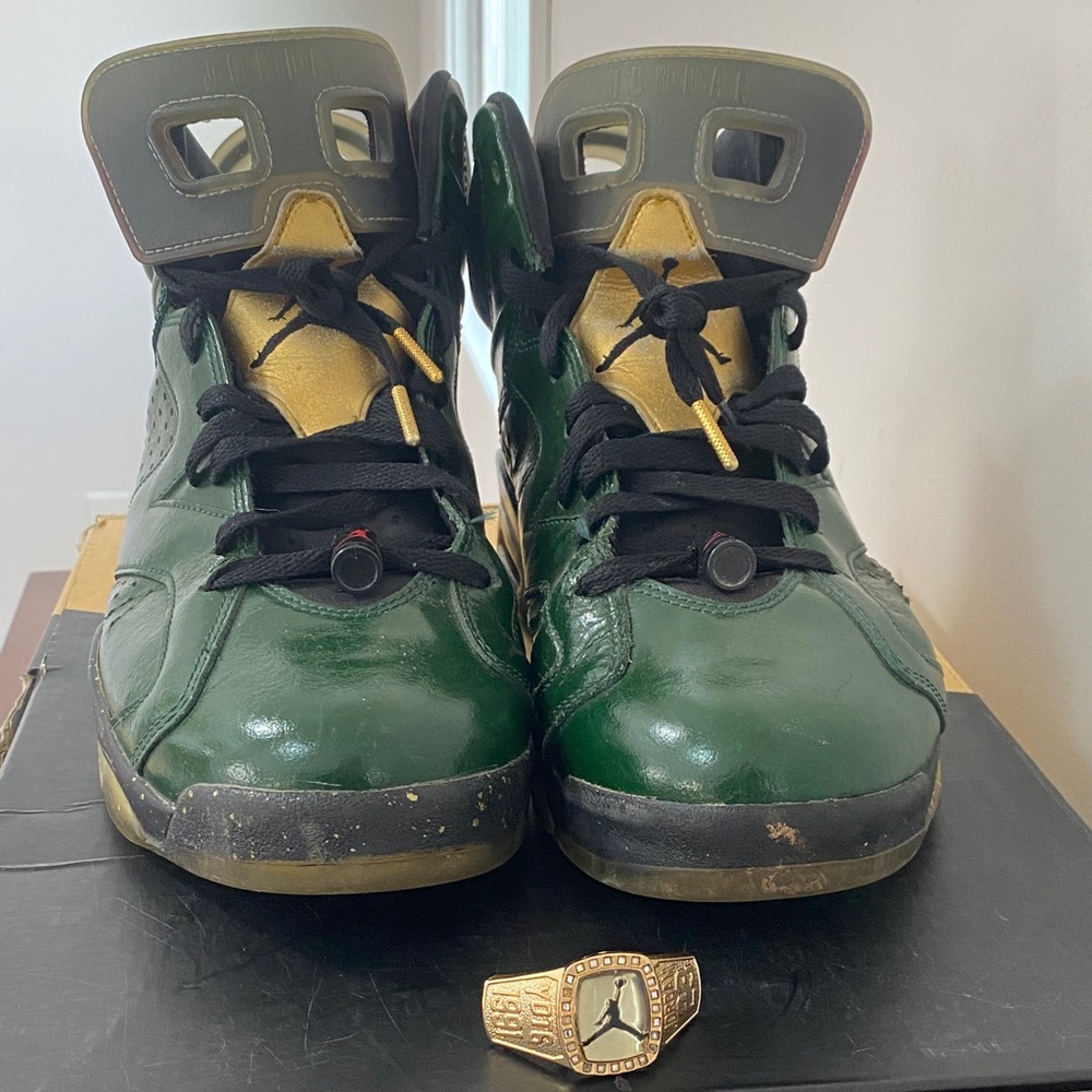 Air Jordan 6 Retro Sz 11.5 Athletic Shoes Champagne & Gr - Picture 3 of 16